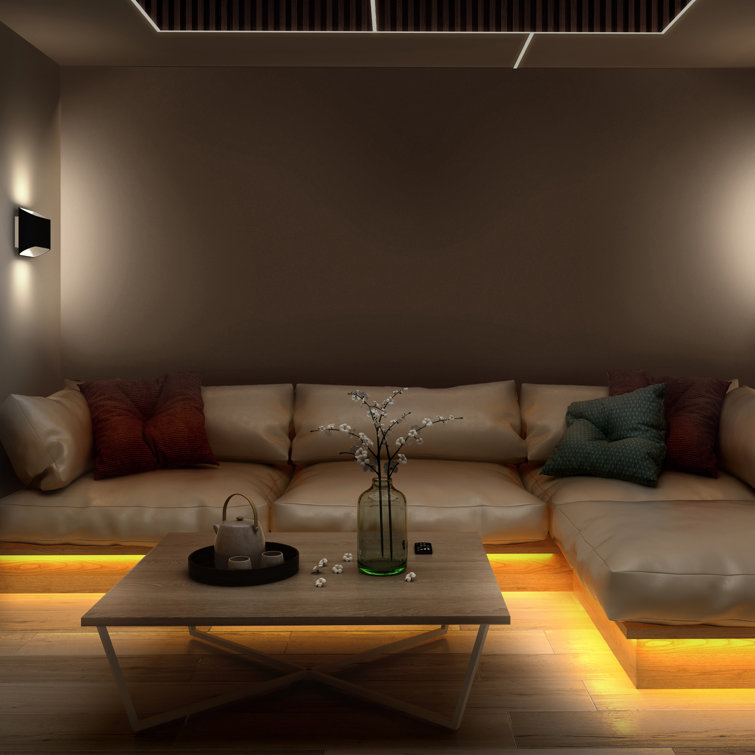 Led strip under shop sofa